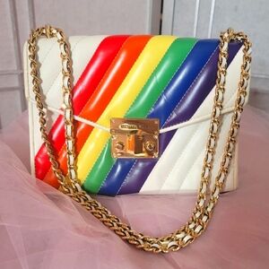 🌈 RaRe 🌈 Michael Kors pride purse chain bag crossbody messenger flap luxury